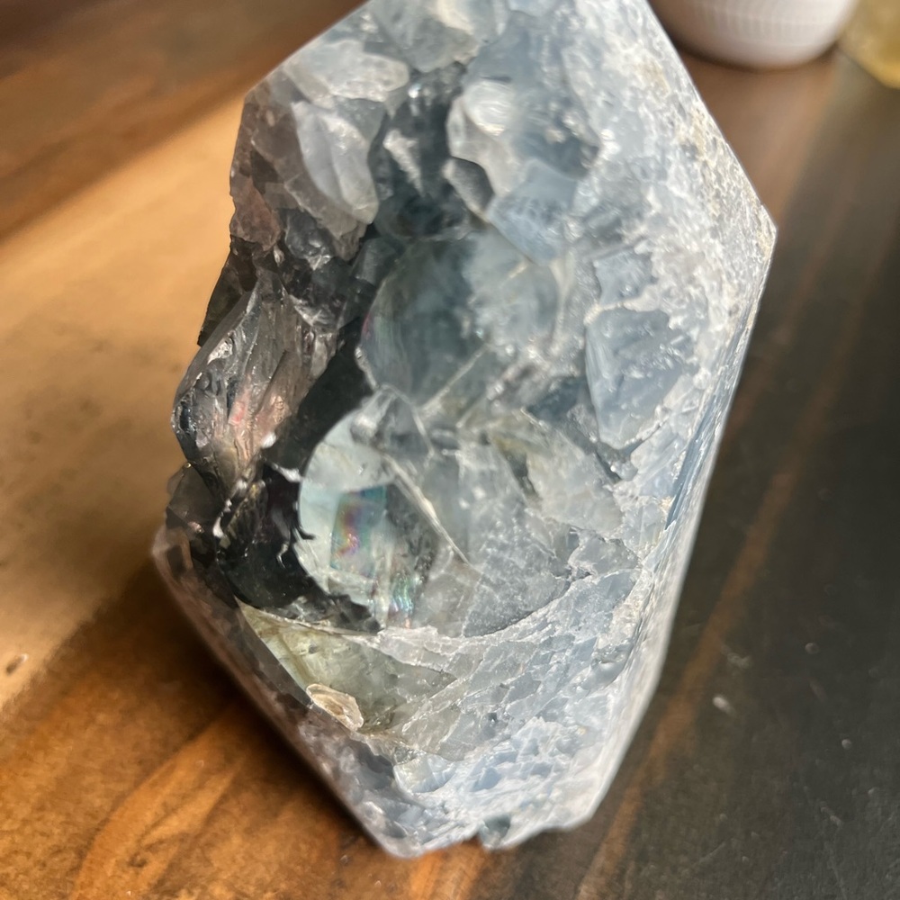 ✨Blue Calcite Crystal Geode✨ - Picture 3 of 7